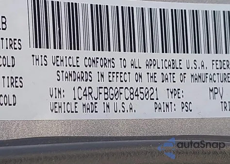2015 Jeep Grand Cherokee Limited from USA, damaged, VIN 1C4RJFBG0FC845021